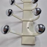 Vintage wall coat rack, five hooks, 70s