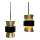 Pair of Scandinavian-style pendant lamps, Arnsdorf 1960s.
