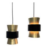 Pair of Scandinavian-style pendant lamps, Arnsdorf 1960s.