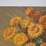 Claude PALLOT (1901-1987) "Still life with bouquet of yellow flowers" oil on panel signed