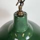 Industrial British Green Enamel Factory Pendant Lamp, 1960s
