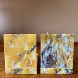 Art deco bookends by Jean Garnier, bronze and marble.