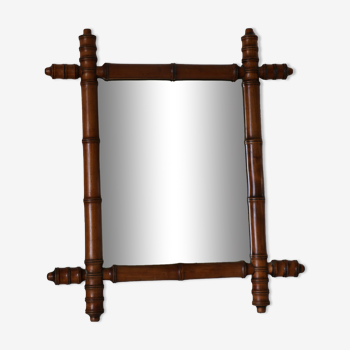 Miroir imitation bambou 49x43cm