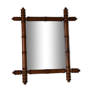 Miroir imitation bambou 49x43cm