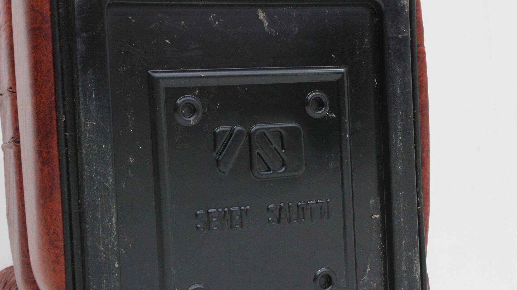 Vintage Seven Salotti modular sofa in cognac leather, Italy 1970s