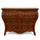 Bordeaux Louis XV Tomb Commode Solid Mahogany and Bronze 18th Century