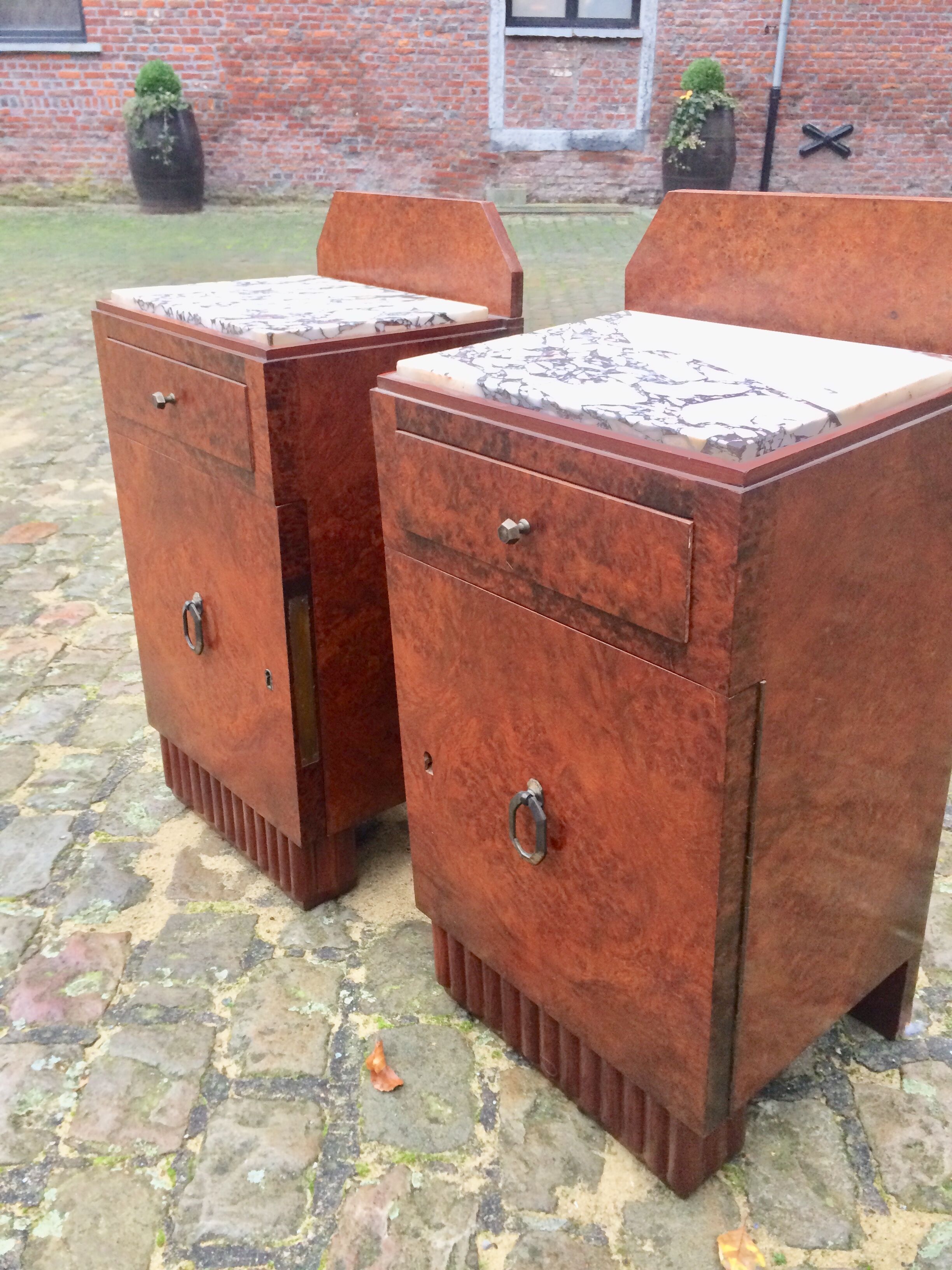 Art deco bedside pair