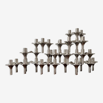 Set of 13 Orion candle holders by Nagel