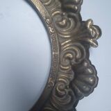 Vintage Ghidini brass and glass ceiling light | Italy, 1960s