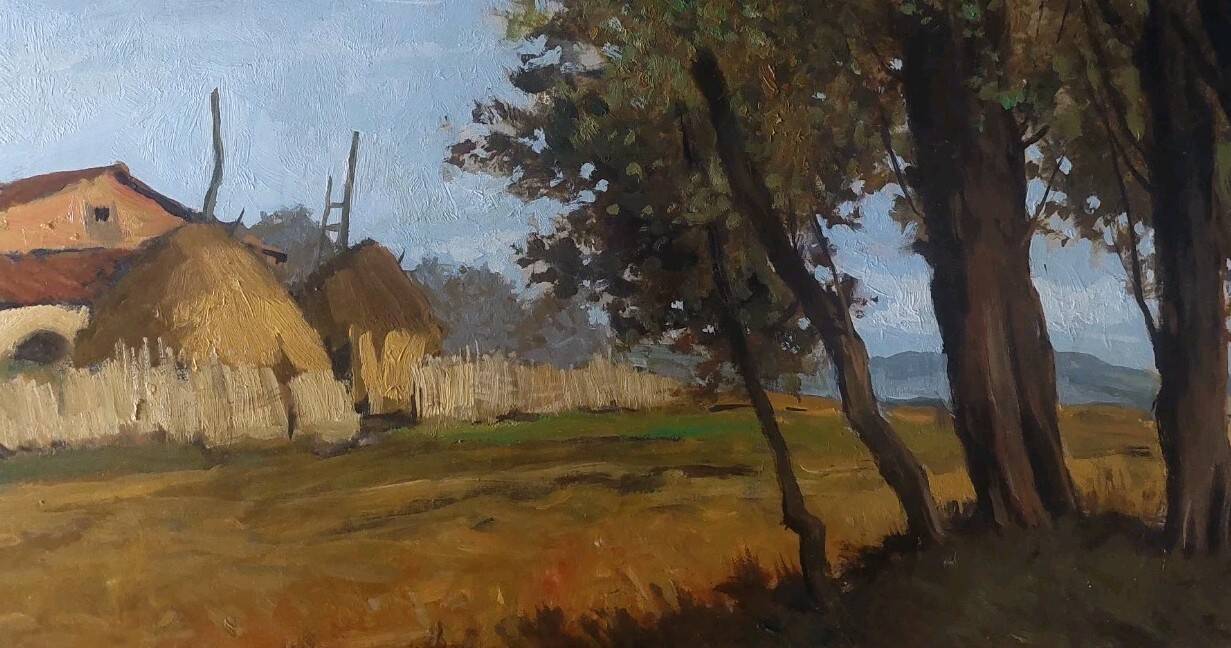 Oil painting Francesco Maria Pieri, labronica 60s/70s
