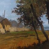 Oil painting Francesco Maria Pieri, labronica 60s/70s
