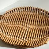 Vintage rattan presentation tray