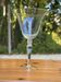 Large vase on a giant pedestal in transparent glass — Chalice style / Medic