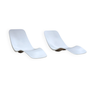 Pair of Zublena deckchairs