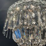 Lustre corbeille en cristal de bohème