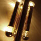 Pair Vintage Brass Wall Sconces, 60s