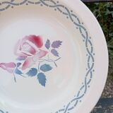 Round hollow dish or large plate, Janine model by Digoin, 1930/40