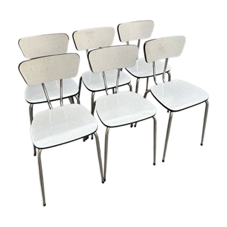 6 chaises en  Formica grises