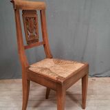 Chaise paillee dix neuvième siecle