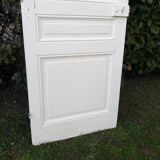 Communication door H220xW80.5cm, old panelled with moulding.