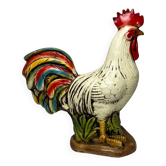 Plaster sculpture of a varnished cockerel from Jordan, mid-20th century