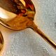 Set of 5 golden coffee spoons chambly