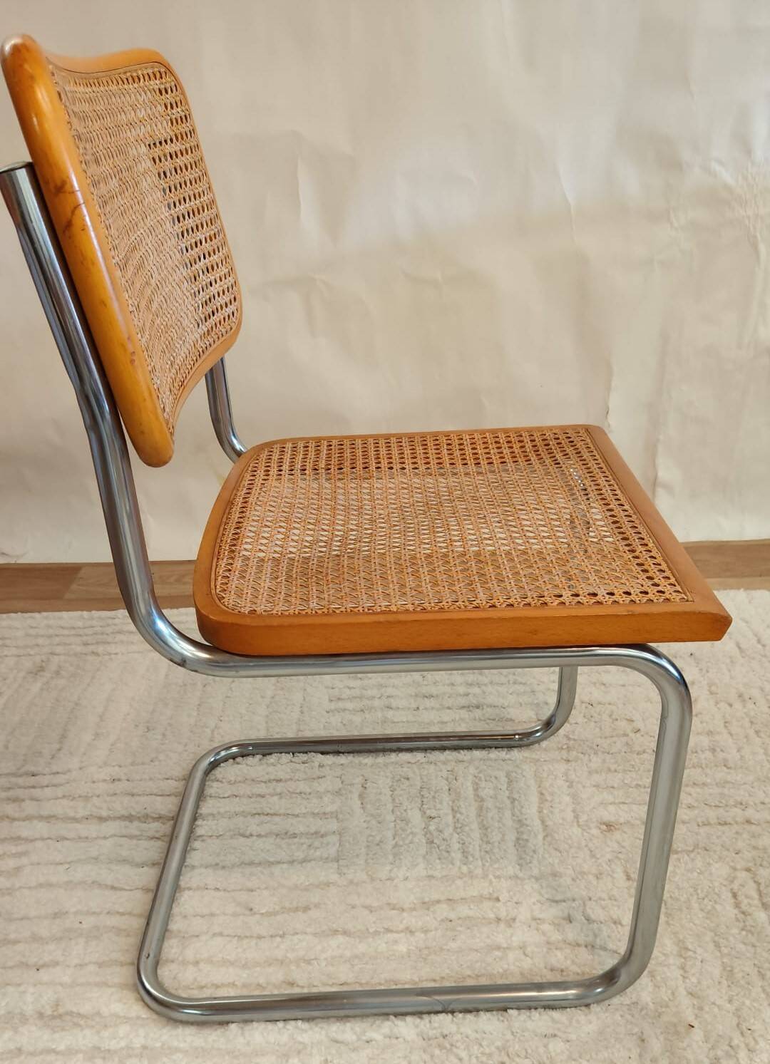 Chaise Cesca B32 de Marcel Breuer estampillée, Italie