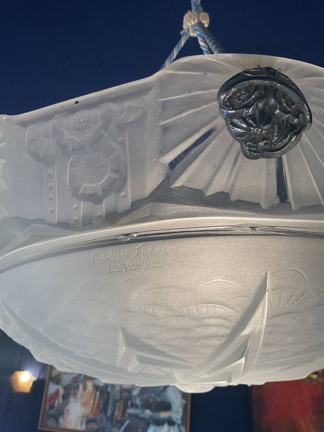 Art Deco ceiling light by Muller brothers Lunévilles