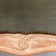 Large headboard, Louis XV style, clay green and wood