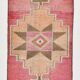 3x11 Pink and Brown Rare Colors Runner Rug, Wool Kilim Rug, 94x320Cm