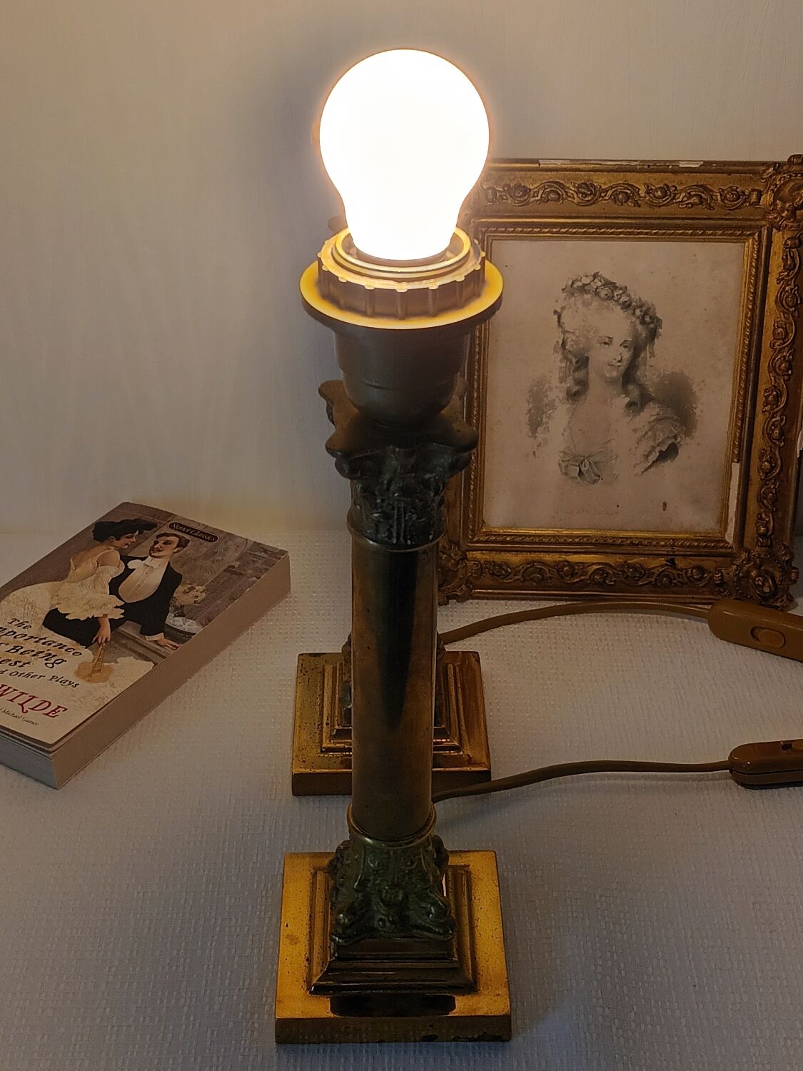 Pair of Lamp Feet in XXth Bronze