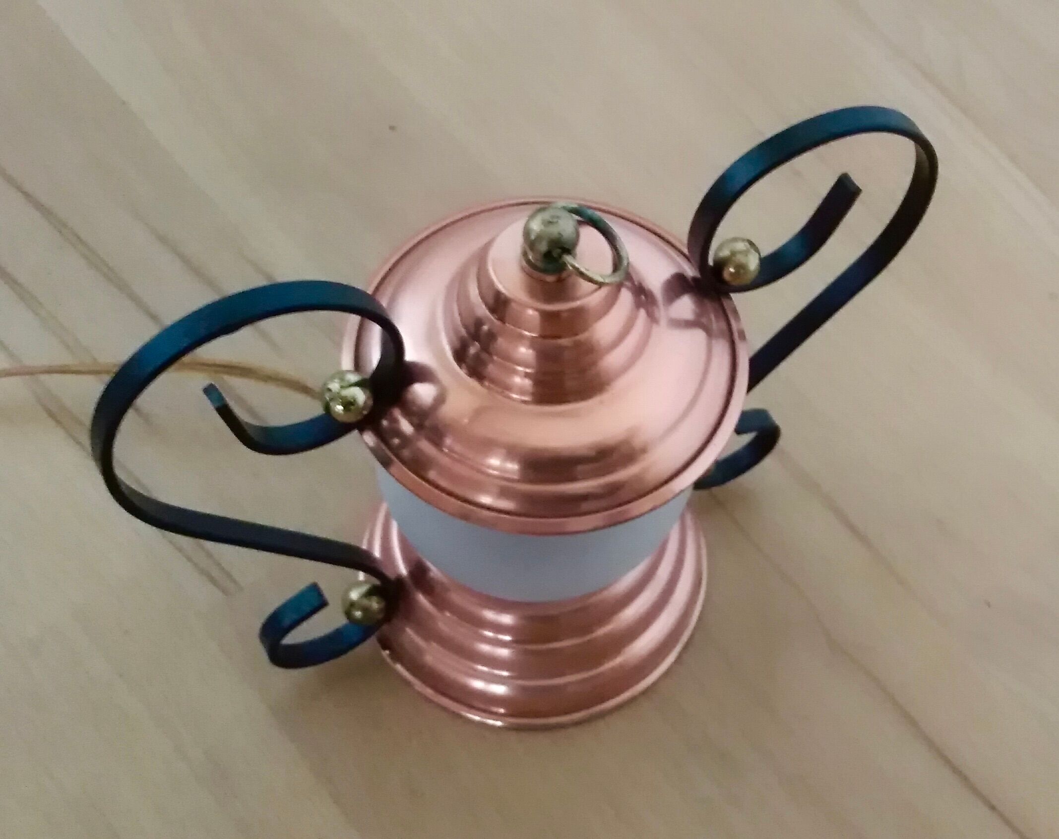 Brass and glass lamp