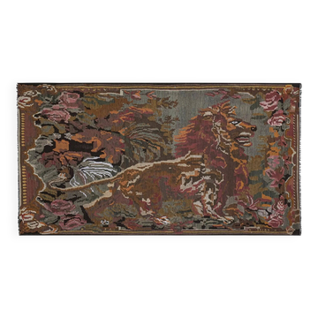 Vintage Turkish kilim, handwoven, 195x348 cm.