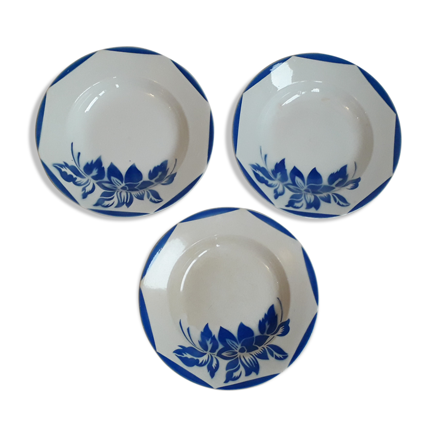 hollow plates digoin sarreguemines and mismatched plates