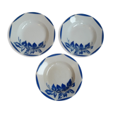 Lot assiettes creuses Digoin Sarreguemines et assiettes dépareillées