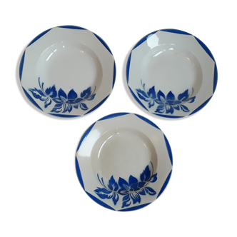 hollow plates digoin sarreguemines and mismatched plates