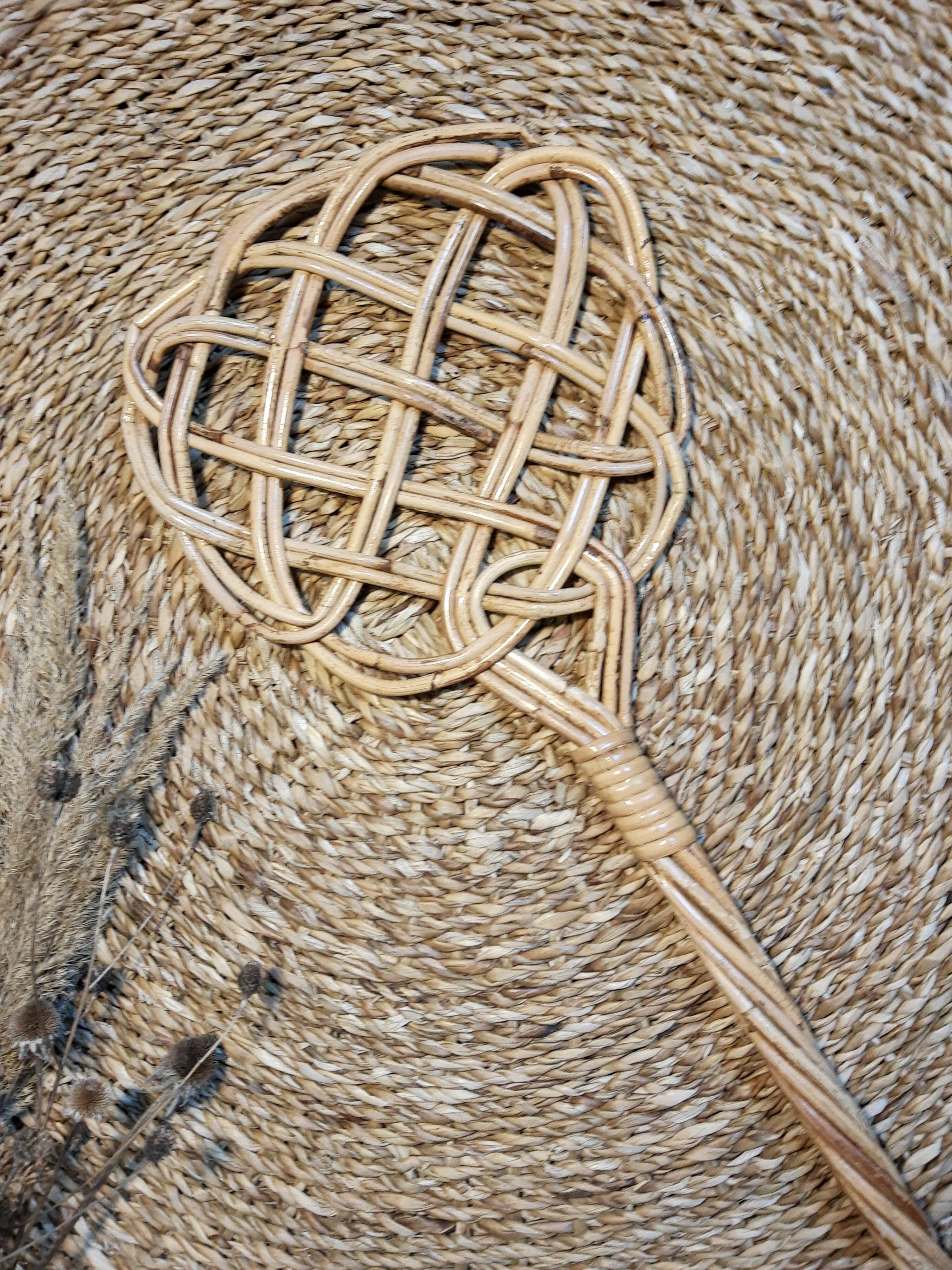 Old tape carpet/beater vintage rattan tap