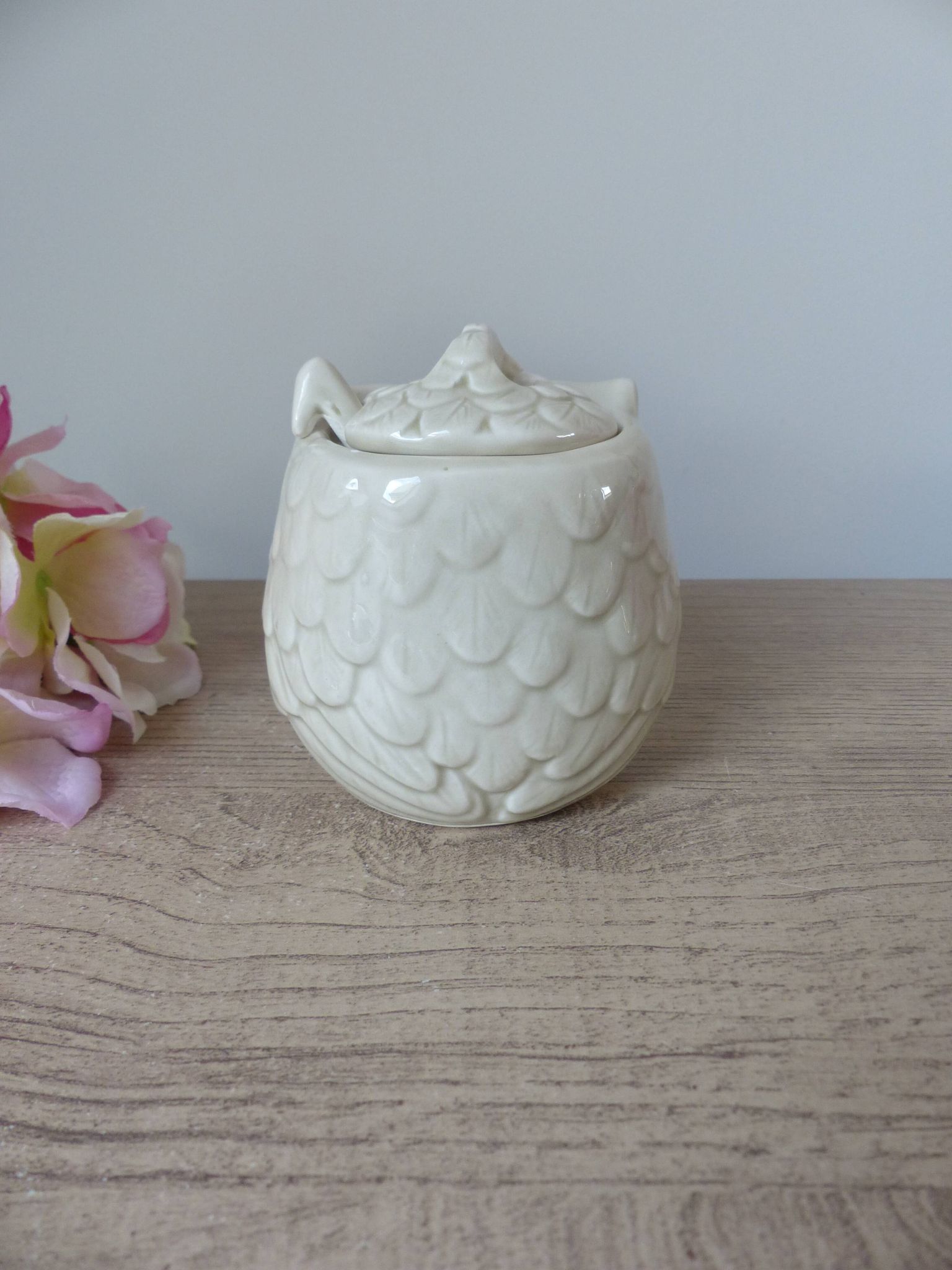 Vintage Ceramic Owl Sugar Bowl Made in Japan