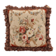 French Style Cushion Cover Handwoven Aubusson Tapestry Floral Rose Bouquet