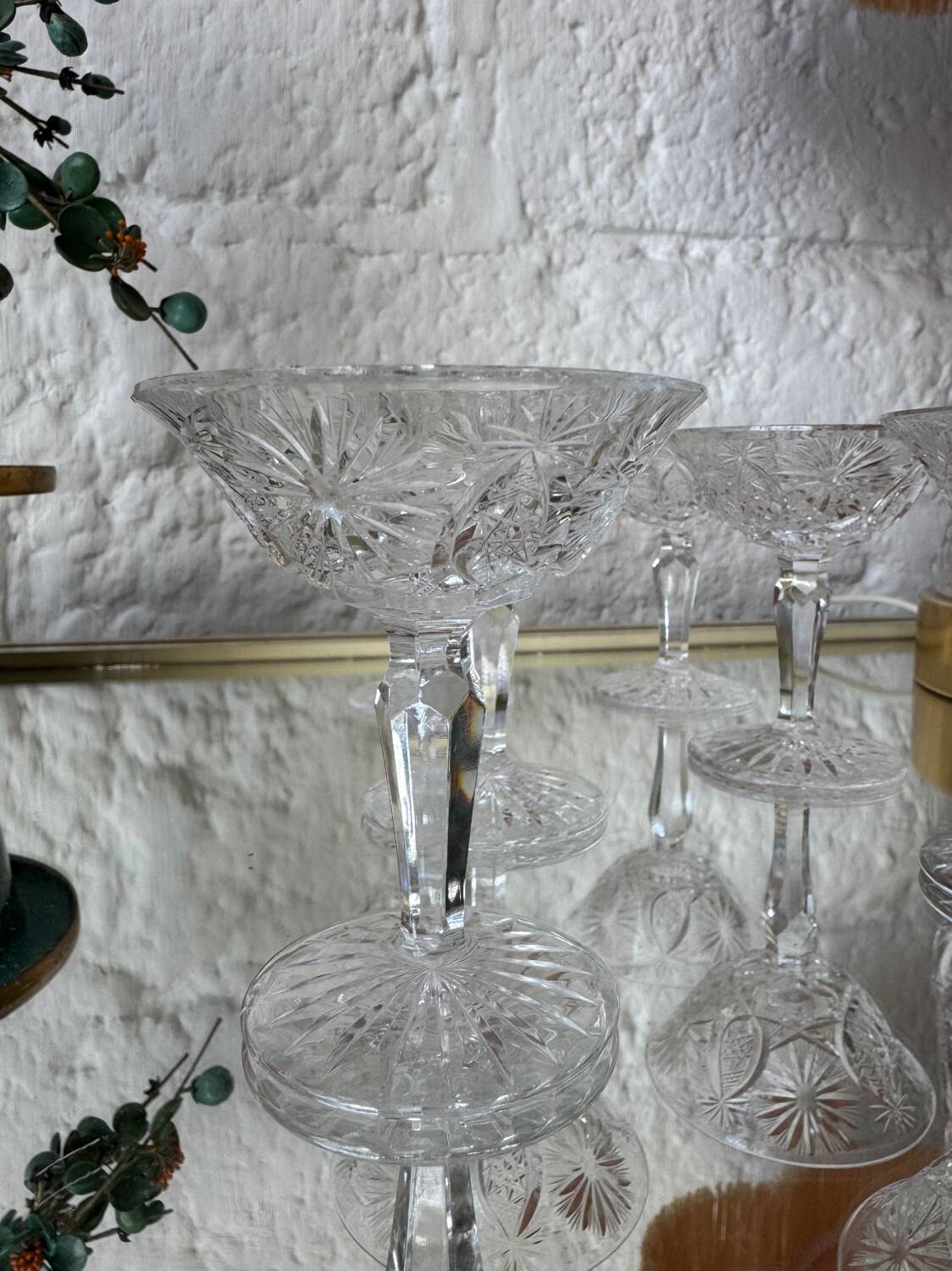 Verres à liqueur cristal du Creusot anciens