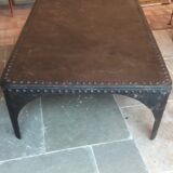Riveted iron coffee table.
