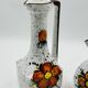 Pair of vintage hand-painted Italian floral vases