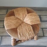 Straw chair and stool