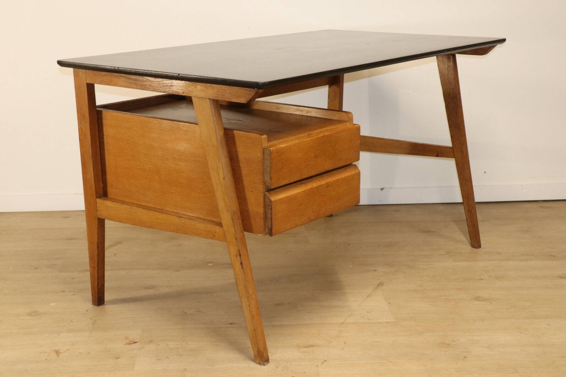 Vintage oak desk, 1950s