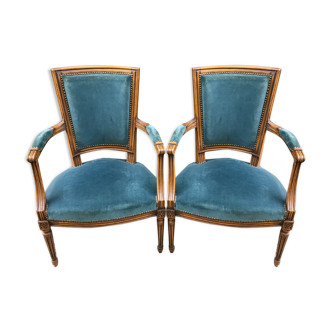 Paire de fauteuils style Louis XVI