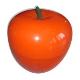 Apple bucket has ice