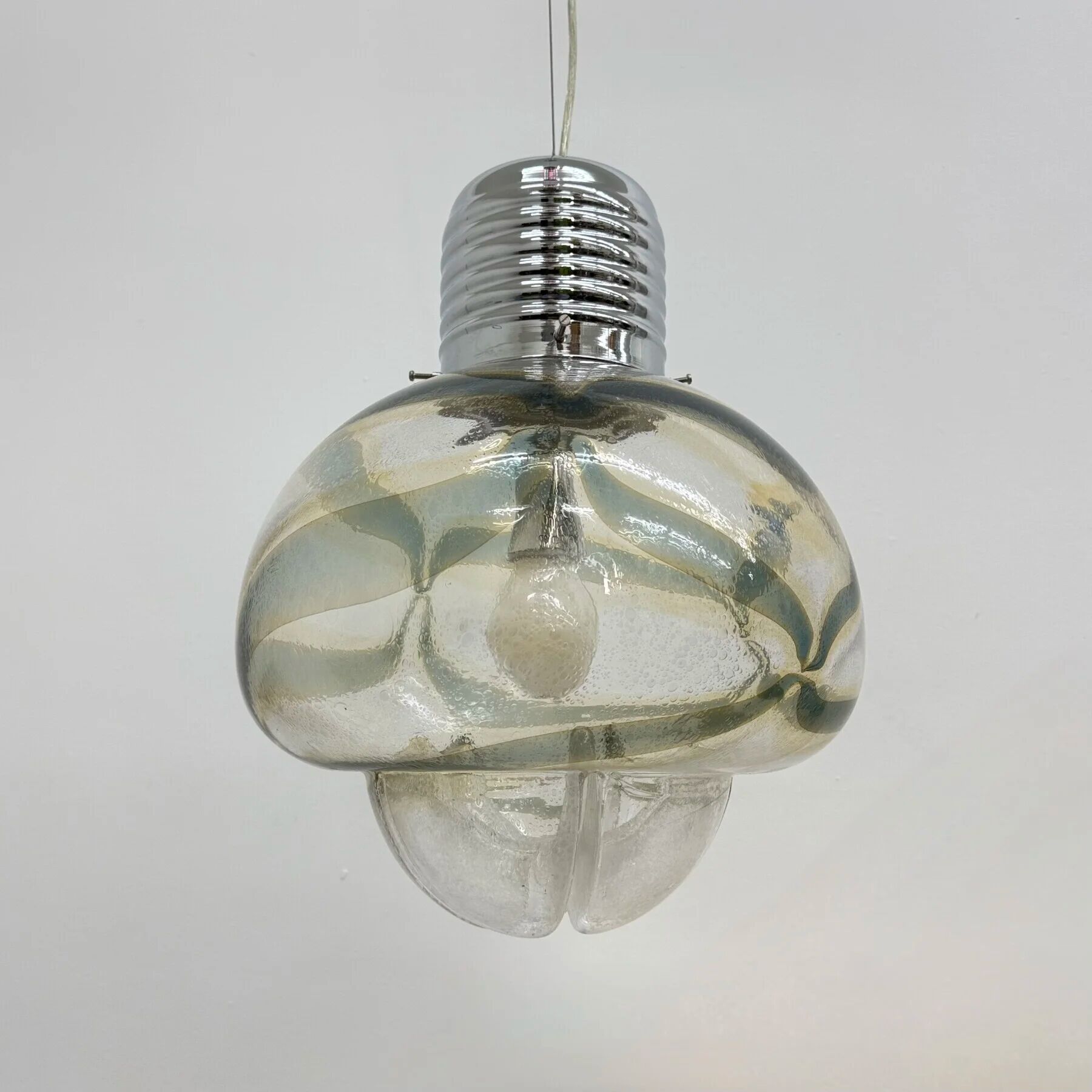 Suspension en verre Mazzega, années 1970, Italie