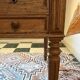Antique solid oak desk – character desk, chic country style