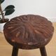 Vintage brutalist tripod stool