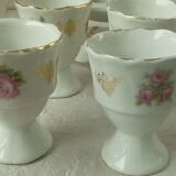 Porcelain shell service decorated garland of flowers